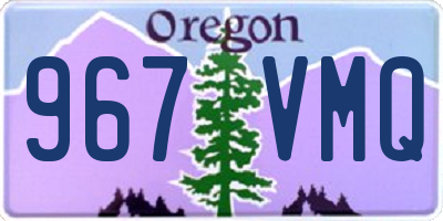 OR license plate 967VMQ