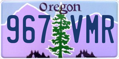 OR license plate 967VMR