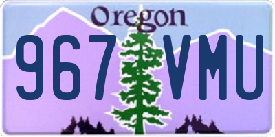 OR license plate 967VMU