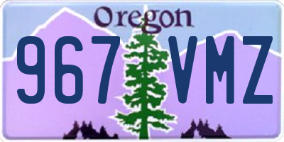 OR license plate 967VMZ