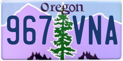 OR license plate 967VNA