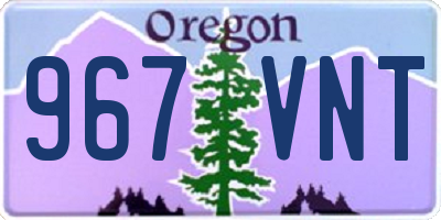 OR license plate 967VNT
