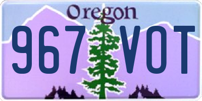 OR license plate 967VOT