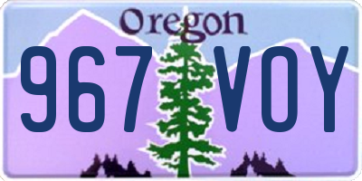 OR license plate 967VOY