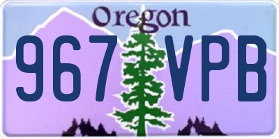 OR license plate 967VPB