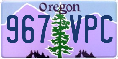 OR license plate 967VPC