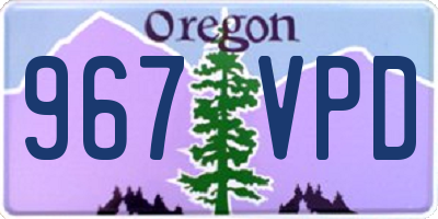 OR license plate 967VPD