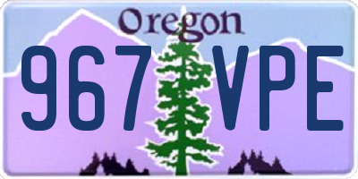 OR license plate 967VPE