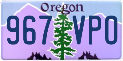 OR license plate 967VPO