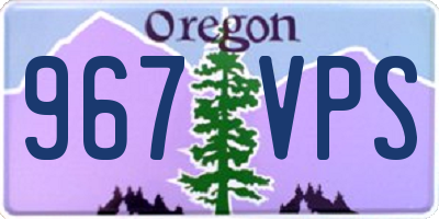 OR license plate 967VPS