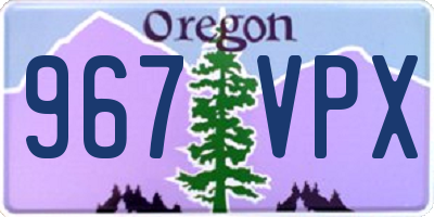 OR license plate 967VPX