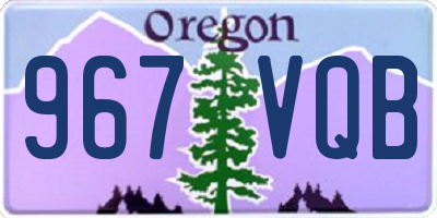 OR license plate 967VQB