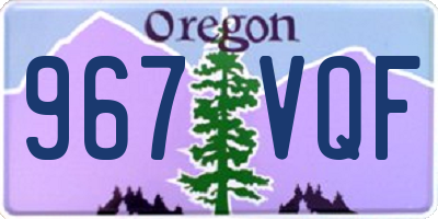 OR license plate 967VQF
