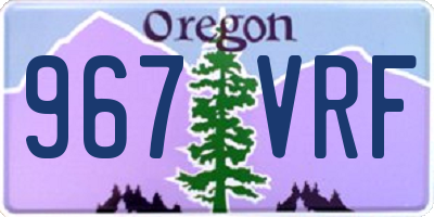 OR license plate 967VRF