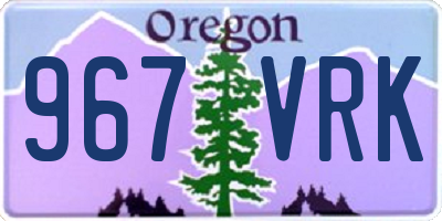 OR license plate 967VRK
