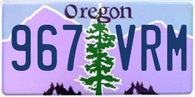 OR license plate 967VRM