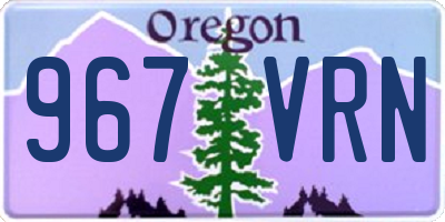 OR license plate 967VRN
