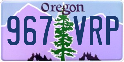 OR license plate 967VRP