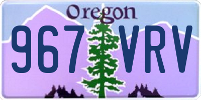 OR license plate 967VRV