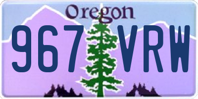 OR license plate 967VRW