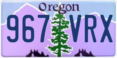 OR license plate 967VRX