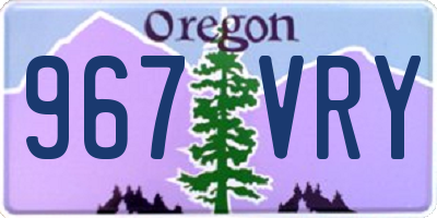 OR license plate 967VRY