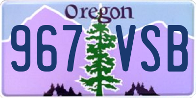 OR license plate 967VSB