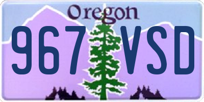 OR license plate 967VSD