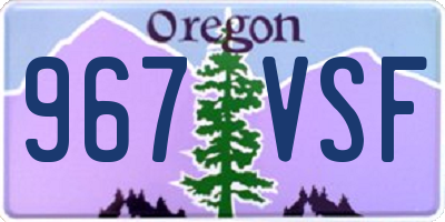 OR license plate 967VSF