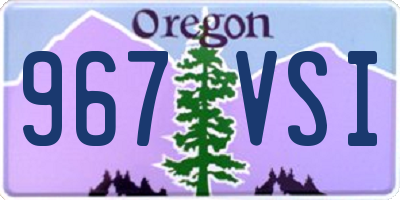 OR license plate 967VSI