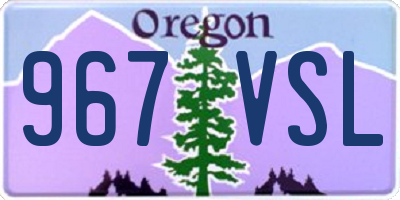 OR license plate 967VSL