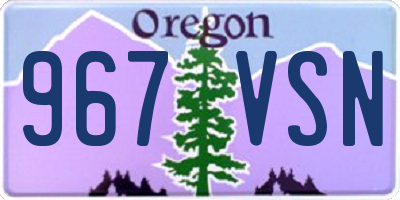 OR license plate 967VSN