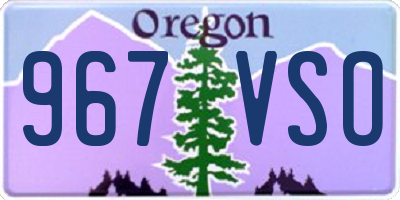 OR license plate 967VSO