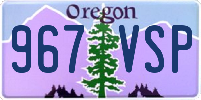 OR license plate 967VSP