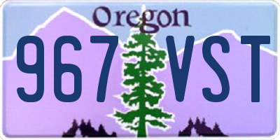 OR license plate 967VST