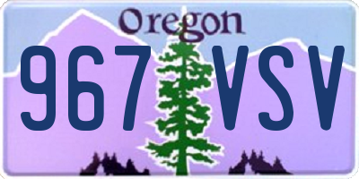 OR license plate 967VSV