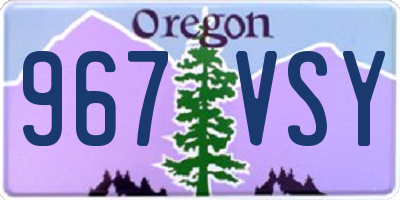 OR license plate 967VSY