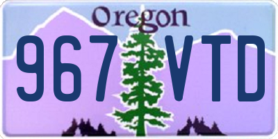 OR license plate 967VTD