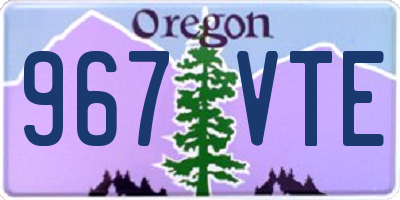 OR license plate 967VTE