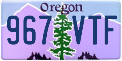 OR license plate 967VTF