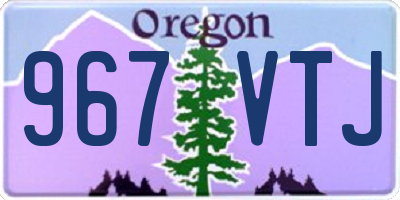 OR license plate 967VTJ