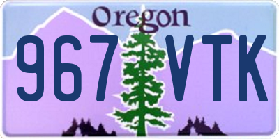 OR license plate 967VTK