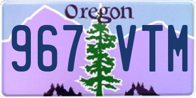 OR license plate 967VTM