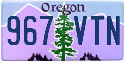 OR license plate 967VTN