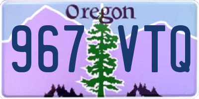 OR license plate 967VTQ