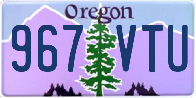 OR license plate 967VTU