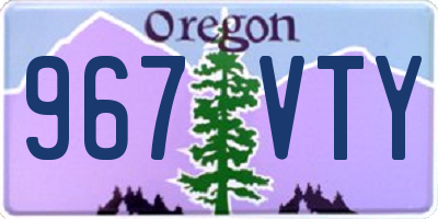 OR license plate 967VTY