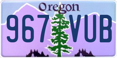 OR license plate 967VUB