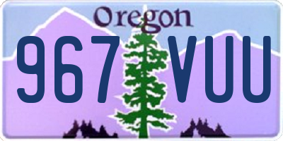 OR license plate 967VUU