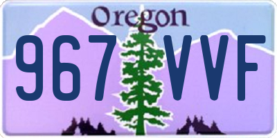 OR license plate 967VVF